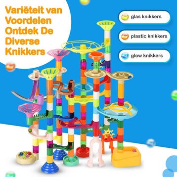 JUST23 Knikkerbaan Ultimate Set - Marble Run - 150, Ophalen of Verzenden, Zo goed als nieuw