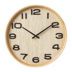 Wandklok houten rand - bruin - ø41 cm, Huis en Inrichting, Woonaccessoires | Klokken, Verzenden, Nieuw