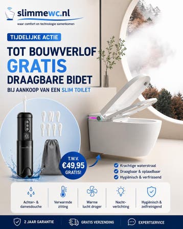 Hangtoilet Topversie | Japanse Douche WC | Slim Toilet, Doe-het-zelf en Verbouw, Sanitair, Verzenden, Nieuw, Toilet