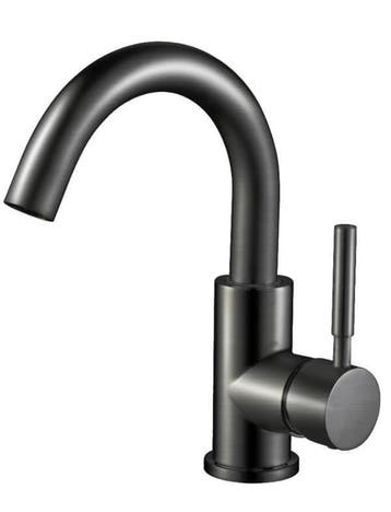 Wastafelkraan Creavit Mila Gun metal met draaibare uitloop, Ophalen of Verzenden, Nieuw, Kraan