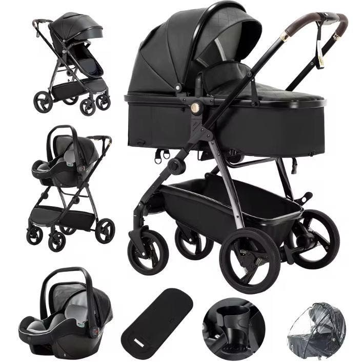 3-in-1 Baby Kinderwagen Reissysteem met Reiswieg, Kinderen en Baby's, Kinderwagens en Combinaties, Nieuw, Verzenden