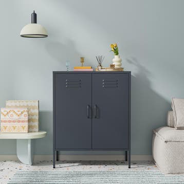 Dressoir | Lockerkast | Opbergkast | 80x40x100cm | Antraciet, Verzenden, Nieuw