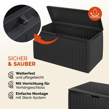 Kussenbox Board Plus Antraciet 290L met wielen (Kussenboxen), Verzenden, Nieuw