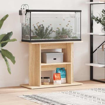 vidaXL Aquariumstandaard 80x35x60 cm bewerkt hout sonoma, Verzenden, Nieuw