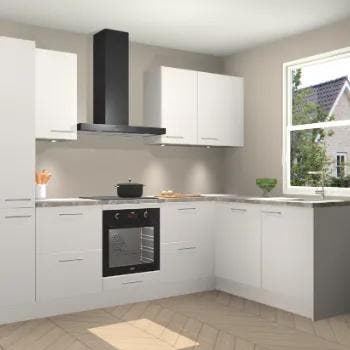 Zijdegrijze keuken Bazel 112854, Verzenden, Nieuw