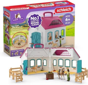 Schleich Paardenstal 60-delig - Tweedekansje - OP=OP, Ophalen of Verzenden, Zo goed als nieuw, Jongen of Meisje