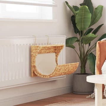 vidaXL Kattenbed met kussen 37x20x20 cm waterhyacint, Verzenden, Nieuw