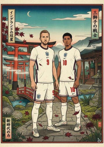 ANDSAL - Kane & Bellingham England - Ukiyo-e World Cup, Nieuw