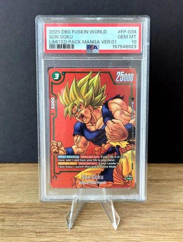 Fusion World - Limited Pack Manga 01 - Son Goku Graded card, Nieuw