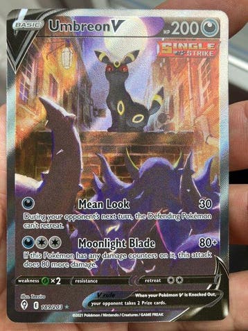 Pokémon Card - Umbreon 189 - Sword & Shield - Evolving Skies, Hobby en Vrije tijd, Nieuw