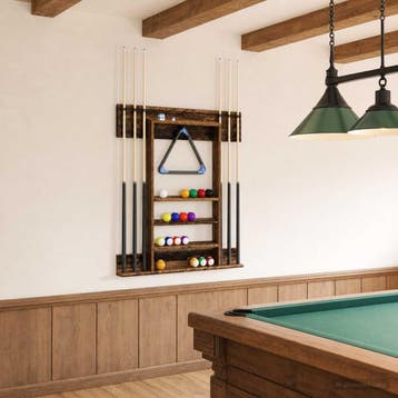 vidaXL Biljartkeu standaard Bewerkt hout 93 x 12 x 103 cm, Sport en Fitness, Biljarten en Poolen, Verzenden, Nieuw