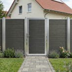 Tuindeur Segovia tuinpoort met privacyscherm 180x90 cm grijs, Verzenden, Nieuw