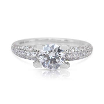 Ring - 18 karaat Witgoud - 1.75ct. tw. Diamant (Natuurlijk), Nieuw