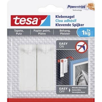Klevende spijker | Tesa | 2 stuks | 1 kg, Verzenden, Nieuw