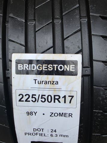 225/50r16 98Y Bridgestone Dot24 6.3mm, Ophalen, Gebruikt, 17 inch, Band(en)