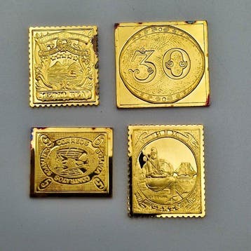 Costa Rica, Brazilië, Bolivia, Liberia 1843/1867 - 4x, Gestempeld