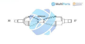 ODM Multiparts Aandrijfas Mercedes ML W164 Links, Verzenden, Nieuw