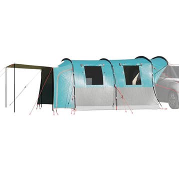 vidaXL Autotent 4-persoons waterdicht blauw, Verzenden, Nieuw, Tot en met 2