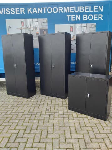 Kantoor/archiefkast/garagekast/gereedschapkast vanaf 125,00, Nieuw, Metaal, Meerdere deuren, 150 tot 200 cm