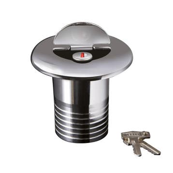 Hollex Dekdop Messing FUEL met Slot-Dekvuldop Fuel – 50mm, Watersport en Boten, Ophalen of Verzenden, Nieuw