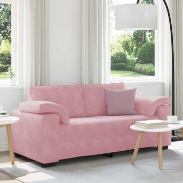 vidaXL Loveseat Sofa Roze 180x77x82 cm Fluweel, Verzenden, Nieuw, Stof