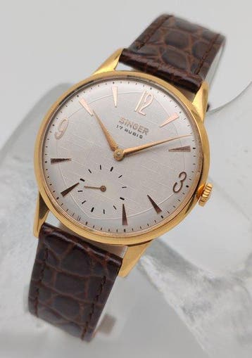 Singer - Small Seconds - 18K GP - Linen - Cal. 1130 - Zonder, Nieuw