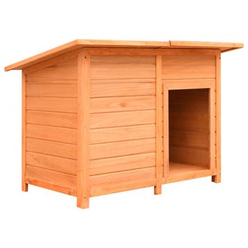 vidaXL Hondenhok 120x77x86 cm massief grenenhout en vuurhout, Dieren en Toebehoren, Verzenden, Nieuw