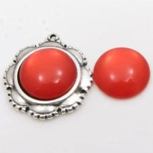 1 x Polaris Cabochon 20 mm Jais red (Cabochons en camée), Ophalen of Verzenden, Nieuw, Overige typen