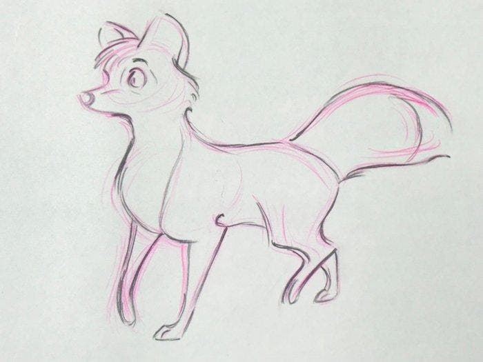 Walt Disney Zeldzame Tod Pan-animatietekening (77x32 cm,, Verzamelen, Disney