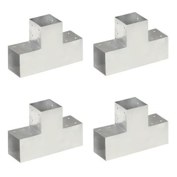 vidaXL Paalverbindingen 4 st T-vorm 101x101 mm, Verzenden, Nieuw