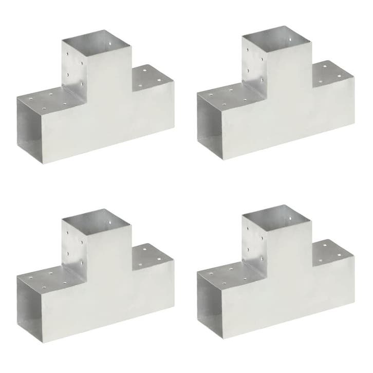 vidaXL Paalverbindingen 4 st T-vorm 101x101 mm, Tuin en Terras, Palen, Balken en Planken, Nieuw, Verzenden