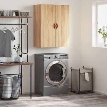 vidaXL Wandkast 69,5x34x90 cm sonoma eikenkleurig, Verzenden, Nieuw, 50 tot 100 cm, Minder dan 100 cm