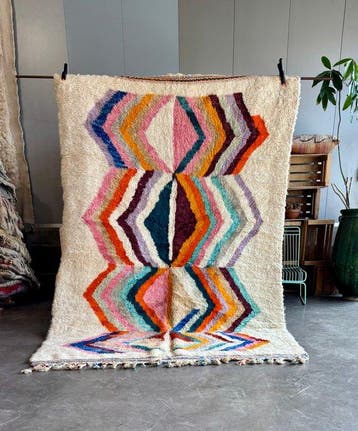 Luxe Marokkaans Berber-wol tapijt – Berber tapijt voor de, Nieuw