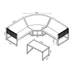 Loungeset Karg tuinset met kussens donkergrijs en rotan look, Verzenden, Nieuw