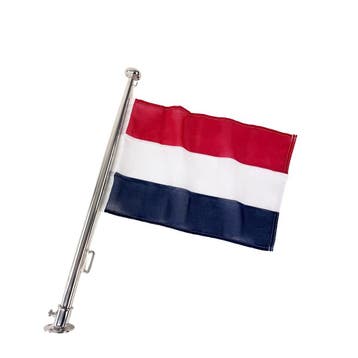 RVS 316 Vlaggenstok 75 cm Compleet met Houder en Nederlandse, Ophalen of Verzenden, Nieuw
