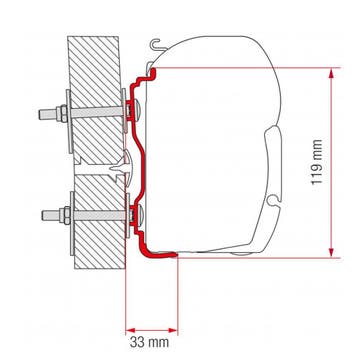 Fiamma Hymer Adapter >2016 300 F45, Ophalen of Verzenden, Nieuw, Fiamma