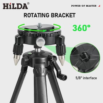 HILDA 360° Roterende Laserwaterpas Beugel met Verstelbare Ba, Verzenden, Nieuw