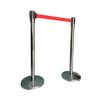 Afzetpaal | RVS | Rood | 32x32x95 cm, Verzenden, Nieuw in verpakking