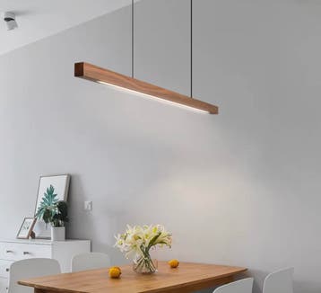 Houten LED Hanglamp – Lineair Design 80cm / 120cm / 150cm, Verzenden, Nieuw