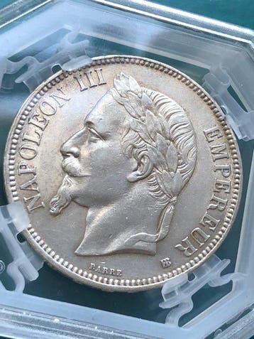 Frankrijk. Napoléon III. 5 Francs 1868-BB, Strasbourg