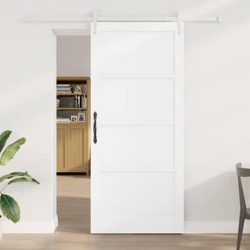 vidaXL Schuifdeur ORKDAL 93 x 211 cm Bewerkt hout Wit, Verzenden, Nieuw