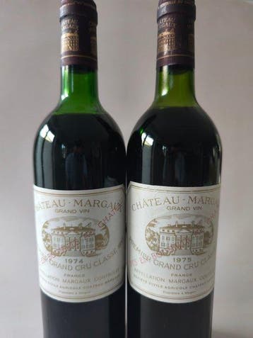 1974 & 1975 Chateau Margaux - Margaux 1er Grand Cru Classé -, Verzamelen, Nieuw