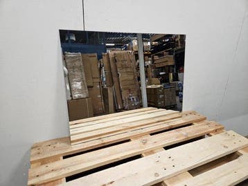 Spiegel 80 x 60 cm basic met afstandhouders, Ophalen of Verzenden, Nieuw, Overige typen