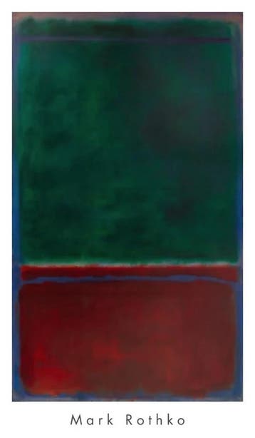 Kunstdruk Mark Rothko - No. 7 - 1953 53,5x91,5cm, Verzenden, Nieuw