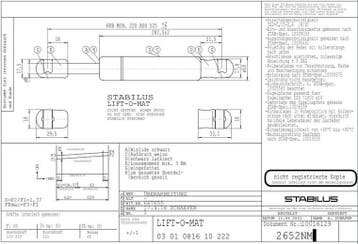 Stabilus 2652NM 0100N, Ophalen of Verzenden, Nieuw
