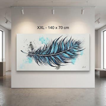 Monika Spiewak - Feather - Oil Painting Stretched On The