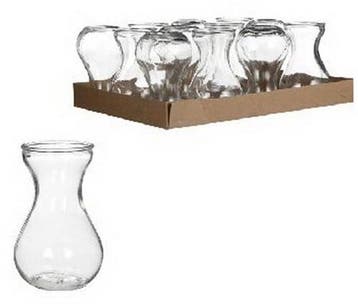 Glas Vaas Hyacinth Ø9,3x14 cm per stuk, Ophalen of Verzenden, Nieuw