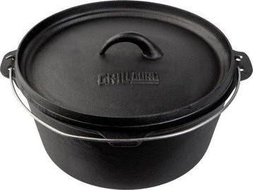Grill Guru - Large 31cm - Gietijzeren pan met deksel - Cast, Tuin en Terras, Houtskoolbarbecues, Verzenden, Nieuw