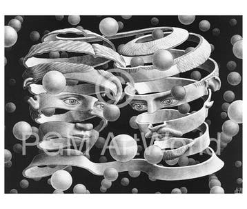 Kunstdruk M. C. Escher - Band ohne Ende 65x55cm, Verzenden, Nieuw