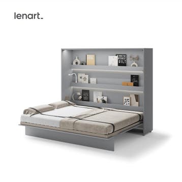Lenart Bed Concept Horizontaal Opklapbed 160x200 - Grijs, Nieuw